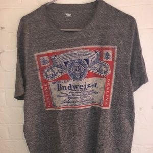 Gray Budweiser Large T-shirt